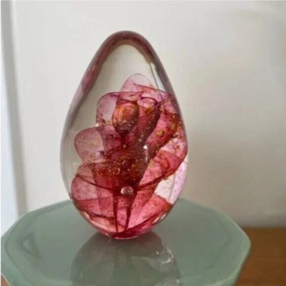 Vintage fire & water art glass eggs - Picture 4 of 11